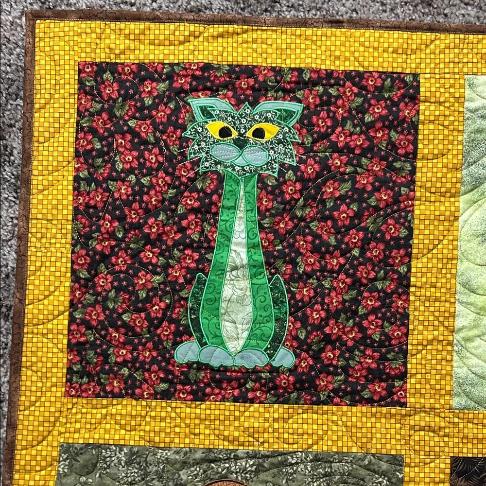 Handmade Cat Patchwork Quilt - Picture 8 of 11